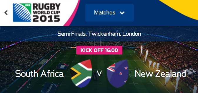 halve finale wk rugby 2015 Zuid Afrika vs Nieuw Zeeland